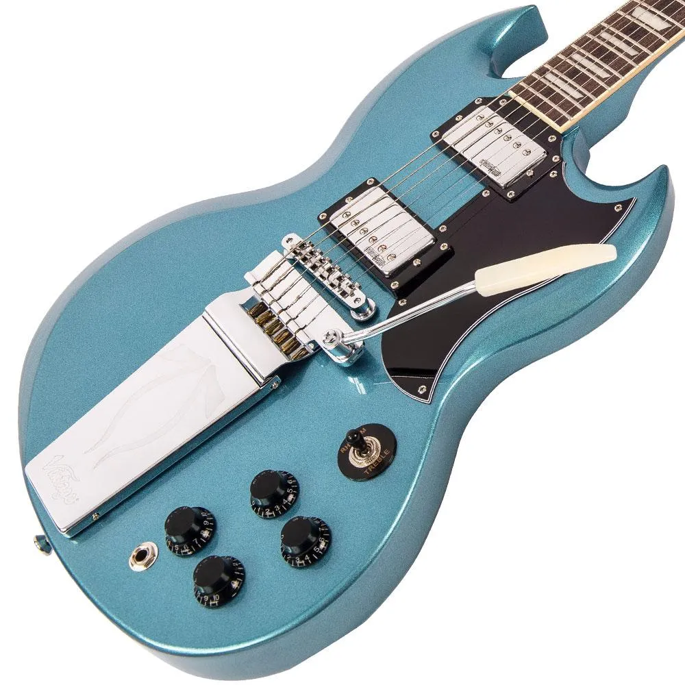 Vintage VS6V ReIssued with vintage style Vibrato ~ Gun Hill Blue