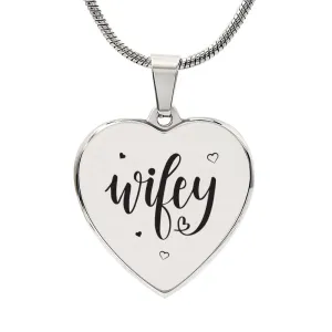 Wifey Necklace- personalize the back with your very own message!!