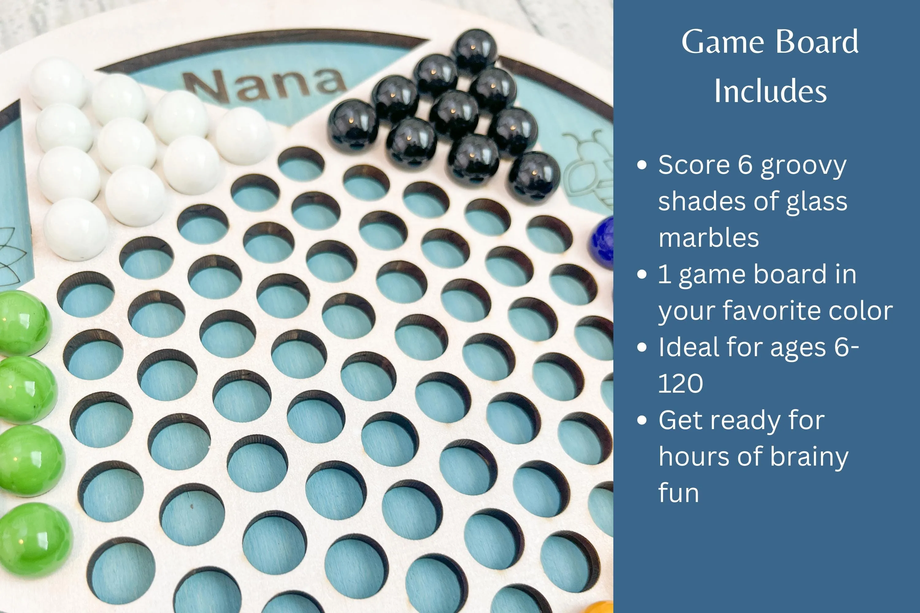 Wooden Chinese Checkers Board Game – Classic Kids Game – Fun Family Activity – Handmade Wooden Toy – Birthday Gift for Kids