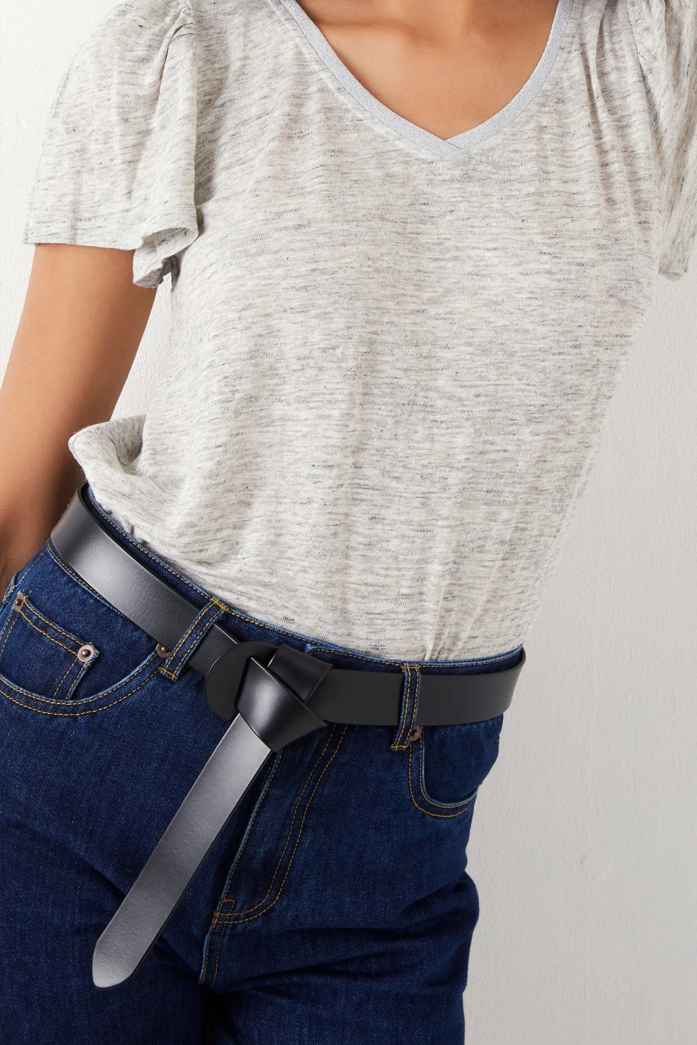 Wrap Leather Belt - Black