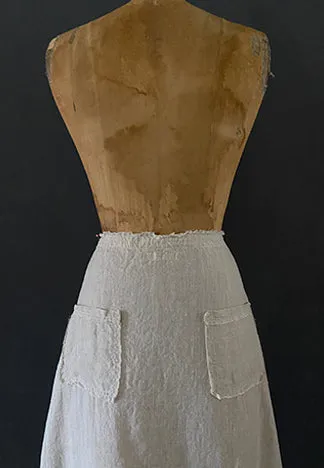 WRAP SNAP SKIRT LONG LINEN