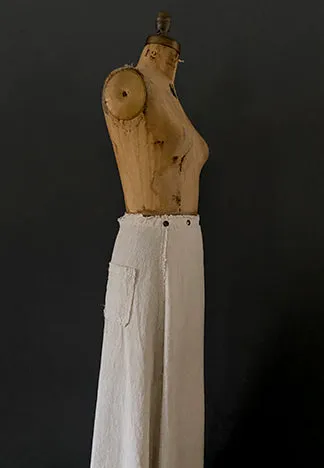 WRAP SNAP SKIRT LONG LINEN