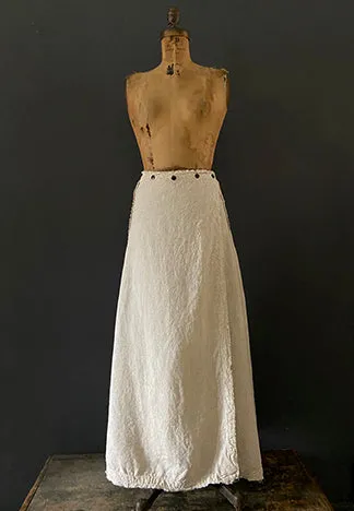 WRAP SNAP SKIRT LONG LINEN