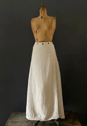 WRAP SNAP SKIRT LONG LINEN