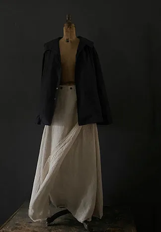 WRAP SNAP SKIRT LONG LINEN