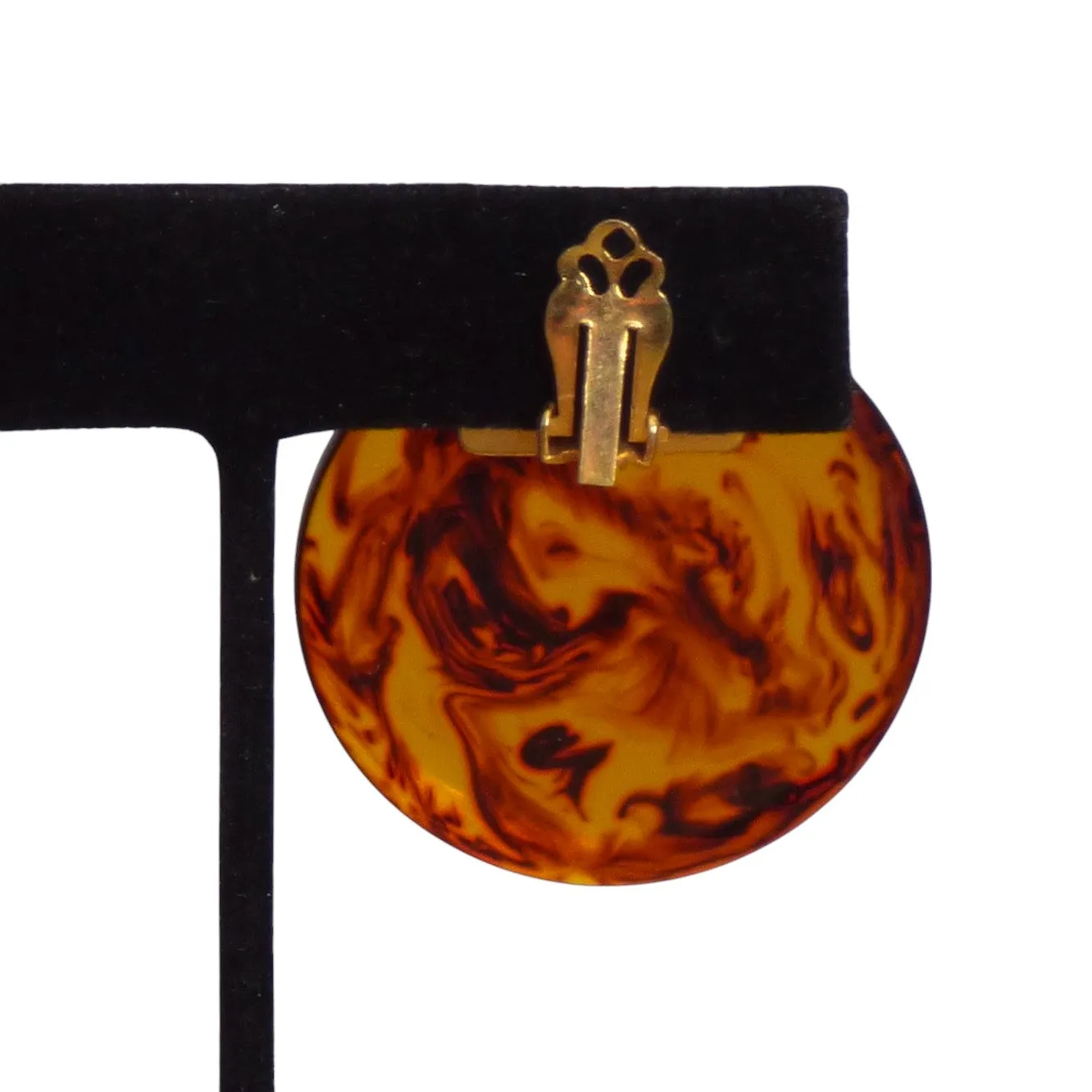 YVES SAINT LAURENT- c.1970 Lucite Dangle Earrings