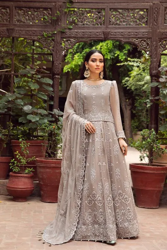 Zercon | Alizeh Embroidered Chiffon Festive Collection Shahtaj | Unstitched Embroidered Chiffon Suits